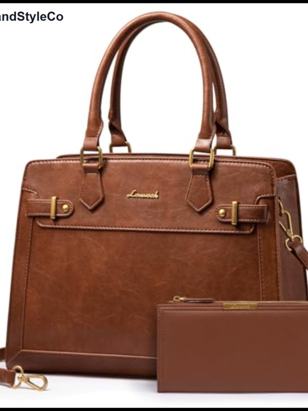 LOVEVOOK PU Leather Satchel Handbag Convertible Shoulder Tote Crossbody Purse